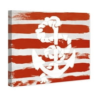 Винууд студио Морски и крайбрежни картини платно 'закотвени към океана' морски плавателни съдове-червено, бяло