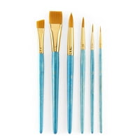 Royal & Langnickel - Blue Zip n 'Close Gold Taklon Artist Paint Brush Комплект - кръгло разнообразие