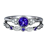 Жените пръст пръстен изявление случайни съвместни пръстен Аксесоари клирънс дамски модни диамант Двойка бижута комплект размер 5-10