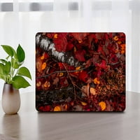 Kaishek Hard Case Cover Compaticable MacBook Air. A + черен капак на клавиатурата, серия от растения 0313