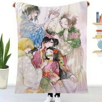 Коледни одеяла на аниме демон за коледни одеяла изящни одеяла супер меки за предучилищни деца Момчета момичета #04