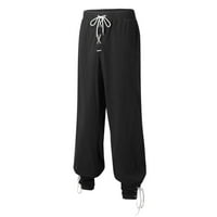 Eczipvz Подаръци за мъже Дръпчици панталони за багаж спорт цвят свободни суитчъри Мъжки модни ежедневни панталони за мъже черни, 3XL