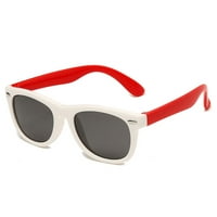 Детски силиконови анти-ултравиолетови слънчеви очила с мека силиконова кожа удобна за носене за деца на открито износване червен крак с бяла кутия