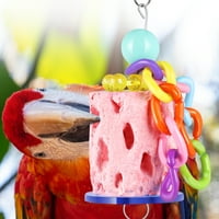 Шлифовъчен камък папагал, изтъркан играчка дърво корен дизайн на домашни любимци с шлифоване на камъни за домашни любимци камък за папагал мишка заек катерица хамстер и други малки домашни любимци