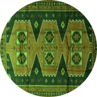 Ahgly Company Indoor Round Персийски зелени традиционни килими, 6 'кръг