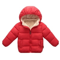 koaiezne деца деца малко дете бебета момичета солидни зимно палто с качулка дебел топли дрехи за дрехи