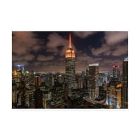 Търговска марка изобразително изкуство 'оранжево 9-11' платно изкуство от Брус Гет
