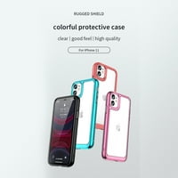 Decase за iPhone Clear Case, Не пожълтяващ твърд акрил обратно с TPU+PC Bumper, шок -устойчив защитен калъф за капка за iPhone 11, черен