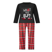 Семейна Коледа съвпадаща пижама комплект червен нос елени щампа с дълъг ръкав върхове снежинка панталони заспиване