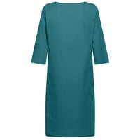 Finelylove жени Официални рокли Жени дрехи под лятно разрешение A-Line Редовно късо ръкав Твърдо зелено XXL