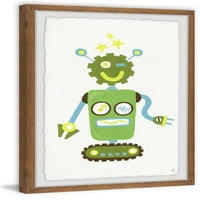 Мармонт хил Аз съм зелен робот в рамка стена изкуство