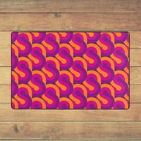 Цветна тъкан геометричен килим, неплъзгаща се подложка за врати за хол кухня вход за баня, 36 x24