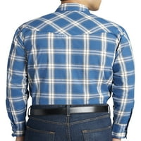 Ely Cattleman Men's Long Loweve Snap Front Plaid Западна риза