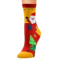 Ханас Модни чорапи Жени Коледни топли бедро високи дълги чорапи, плетени върху чорапи на коляното, коледни многоцветни един размер