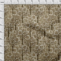 OneOone Viscose Jersey Brown Fabric Dot Craft Projects Decor Fabric Printed от двора широк