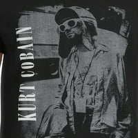 Кърт Кобейн Мъжки & големи мъжки графичен печат лента тениска, размери с-3ХЛ