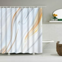 YColew Сиво злато мрамор за завеси за душ, абстрактна модерна завеса за душ за декор за баня, завеса за душ за вана, водоустойчив миеща се тъкан за душ завеса