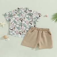 Bagilaanoe Toddler Baby Boy Short Pants Комплект графичен принт с къси ръкави ризи върхове + къси панталони 3t 4t 5t 6t деца ежедневни летни тоалети