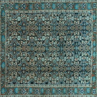 Ahgly Company вътрешен правоъгълник персийски светлосини традиционни килими, 2 '4'