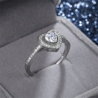 Yubnlvae пръстени аксесоари жени сватбен подарък бял годежен пръстен за бижута с каменни бижута