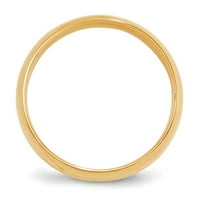 14k жълто златово пръстенна лента Сватба Comfort LTW Fit Size 11