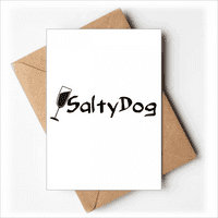 Солена кучешка сол с нейната чаша Поздравителни картички Вие сте поканени покани