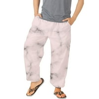 Gubotare Sweatpants за мъже Големи и висок печат свободен плюс размер панталони Модни плажни джобни панталони