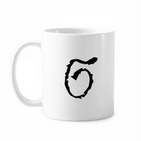 Гръцка азбука Sigma черна халба керамика Cerac Coffee Porcelain Cup прибори за хранене