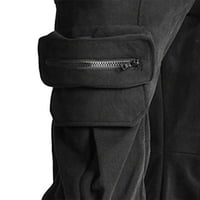 Пикси два снайсе качулки панталони кожени плътен комплект ежедневни Джобни мъжки костюми & Комплекти тъмно сиво 3хл