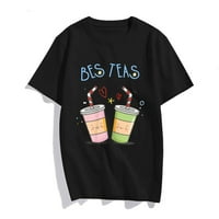 Жени балончета чай лято сладка тениска bes-teas besties най-добрите приятели риза