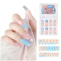 Натиснете на ноктите, 3D нокти с дизайн на фалшиви нокти с лепило за жени 2ml