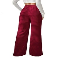 Небрежни обикновени панталони за червени жени