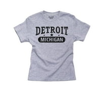Trendy Detroit, Michigan със Stars Boy's Potton Youth Grey тениска