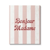 Ступел Индъстрис Бонжур Мадам фраза Парижка розова ивица модел, 40, дизайн от Дафне Полсели