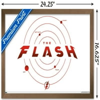 Комикс Филм Светкавицата-Плакат На Стената На Времевата Линия, 14.725 22.375 В Рамка