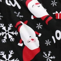 Spftem Коледно семейно съвпадение на тоалети пижама комплект с дълъг ръкав отпечатани коледни пижами за семейство