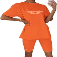 Abtel жена спортни дрехи еластични тоалети на талията Лятна ахал костюм дами ежедневен плажен пот 2 Orange S