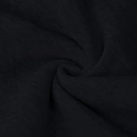 Symoid дамски суичъри и качулки- Графичен отпечатан пуловер Небрежен екипаж на врата качулки Коледни дълги ръкав Активно облекло Топ есен пролет зима Черно XL