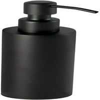 Безплатен дозатор за сапун от неръждаема стомана в черно - ястие за тоалетна сапун за баня, кръг)