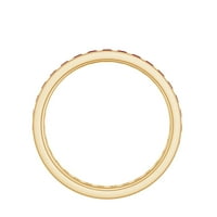 Вентисторен пръстен с кръгла лаборатория създаде рубин за жени, 14k жълто злато, САЩ 5.00