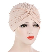 Дамски солиден цвят Индия шапка мюсюлмански рак рак химио небрежно отпуснато шапка за опаковане на шапки