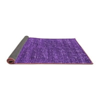 Ahgly Company Indoor Round Solid Purple Modern Area Rugs, 7 'Round