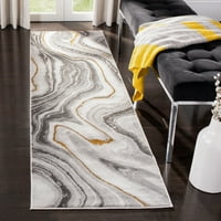 Craft Angjelko Abstract Runner Rug, сиво злато, 2'3 12 '