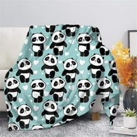 Nosbei сладък панда фланел руно легло одеяло хвърляне на одеяло леко уютно плюшено одеяло за спалня хол диван диван
