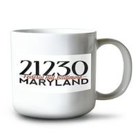 FL OZ Ceramic Mug, Federal Hill, Baltimore, Maryland, пощенски код, съдомиялна машина и микровълнова сейф