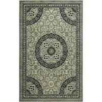 Дом мохак призматичен Зайли сив традиционен декоративен ориенталски прецизно отпечатан килим, 5 'х8', сив