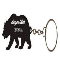 Sugar Hill Georgia Souvenir Metal Bear Keychain
