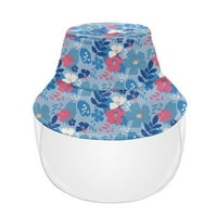 Bivenant Store Flower Print Fisherman Hat с подвижен щит за лице Анти-Fog Anti-Saliva Sun Cap for Adult