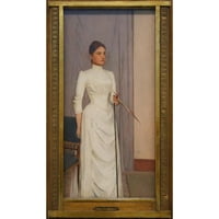 Fernand Khnopff Black Modern Framed Museum Art Print, озаглавен - Портрет на Мадлин Мабил