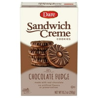 Dare Fudge Chocolate Premium Crème, пълни с бисквитки, 10. Оз